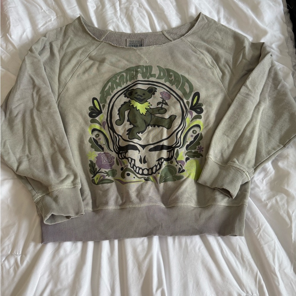 Grateful Dead Sweatshirt - Olive and Gray